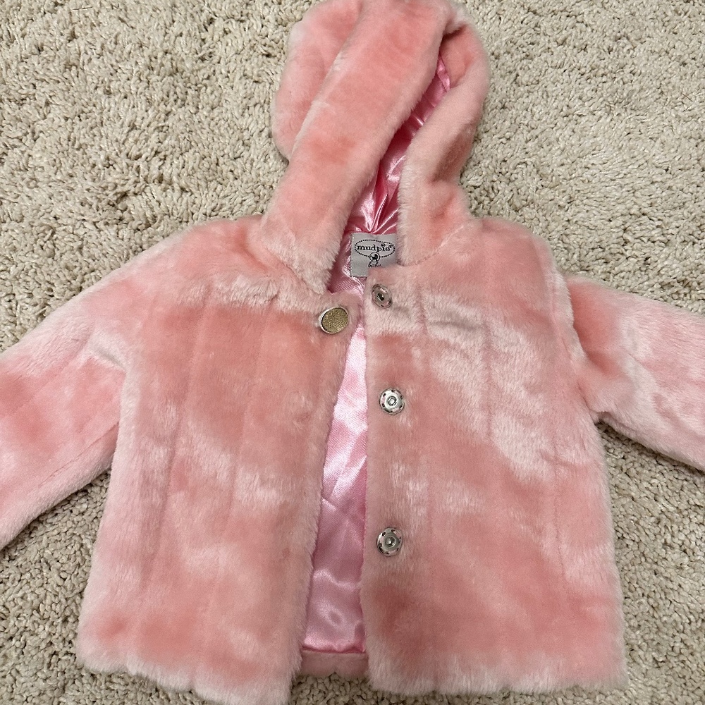 Mud Pie Baby Girl Fur Coat